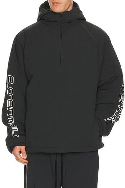 Essentials Half Zip Anorak In Black