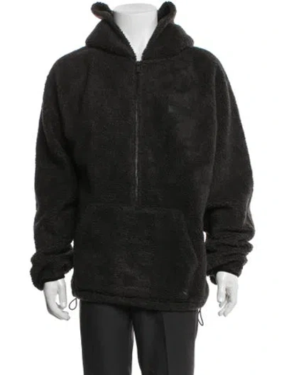 Pre-owned Essentials Half Zip Fleece Jacket In Green