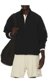 Essentials Half Zip Track Jacket In Black
