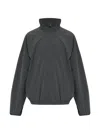 Essentials Tech Nylon Half Zip Track Jacket In Gray