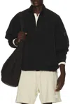 Essentials Half Zip Track Jacket In Black