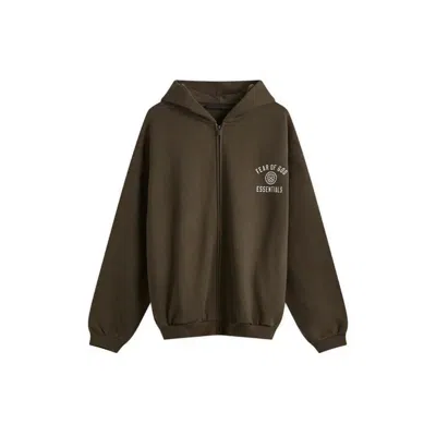 Essentials Heavy Fleece Full-zip Hoodie In Animal Print