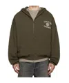 Essentials Heavy Fleece Full-zip Hoodie In Brown