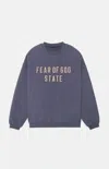 Essentials Lavender Coloured Sweatshirt With Embroidered Logo In Marine