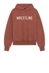 Essentials Heavy Fleece Vintage Shrunken Hoodie In Crimson