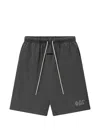 Essentials Logo-print Drawstring Shorts In Gray