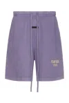 Essentials Logo-print Shorts In Purple