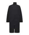 Essentials Long Nylon Jacket With Logo Patch. In Black