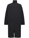 Essentials Long Nylon Jacket With Logo Patch. In Black