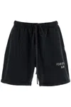 Essentials Logo Print Drawstring Shorts In Black
