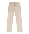 Essentials High-waisted Drawstring Trousers In Nude