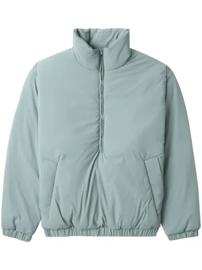 Essentials High-neck Puffer Jacket In Blue