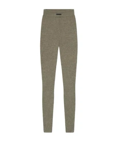 Essentials Holiday Waffle Leggings In Brown