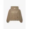 Essentials Logo-print Fleece-lined Cotton-jersey Hoody 2-12 Years Homestead Heath In Brown