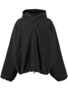 Essentials Hooded Bomber Jacket In Black