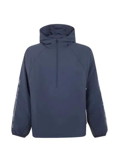 ESSENTIALS HOODED HALF-ZIP JACKET