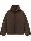 Essentials Hooded Jacket In Brown