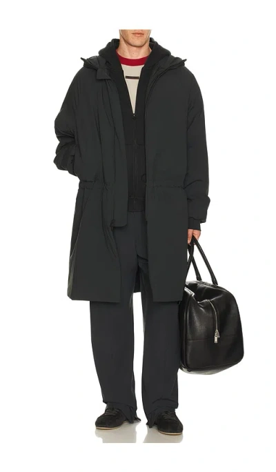 Essentials Hooded Parka In Brown