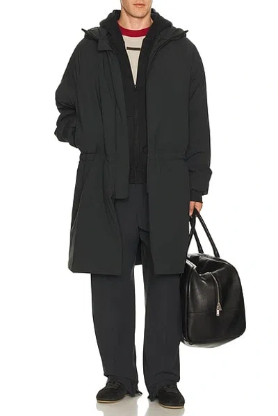 Essentials Hooded Parka In Gray