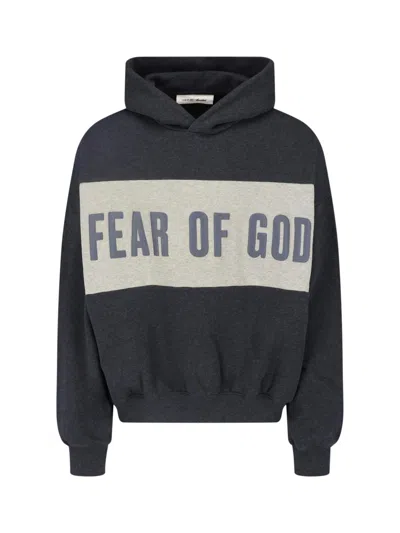 Essentials Hoodie Logo In Blue