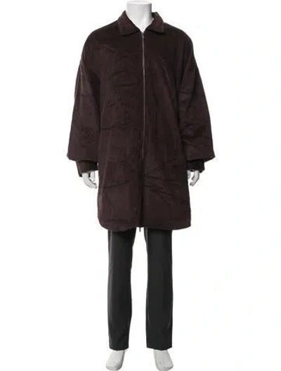 Pre-owned Essentials Jacket In Burgundy