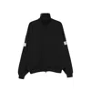 Essentials Logo-patch Zip-up Jacket In Black