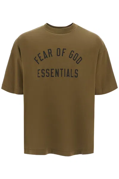 Essentials Jersey Crewneck Tee In Khaki