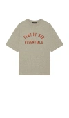 Essentials Jersey Crewneck Tee In Dark Heather