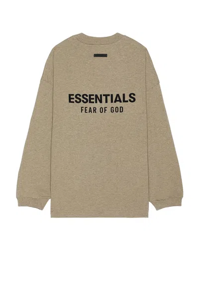 Essentials Jersey Long Sleeve T-shirt In Heather Gray