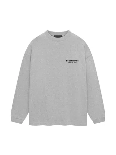 Essentials Jersey Long Sleeve T-shirt In Light Heather Gray
