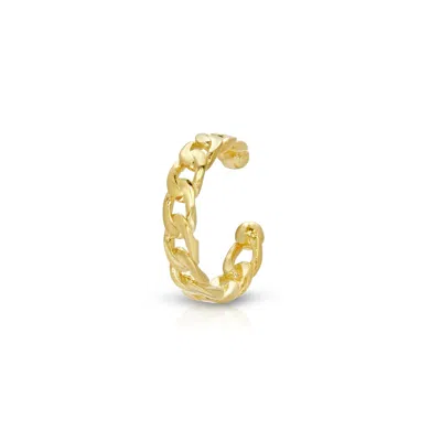 Essentials Jewels Women's Gold Cuban Chain Ear Cuff