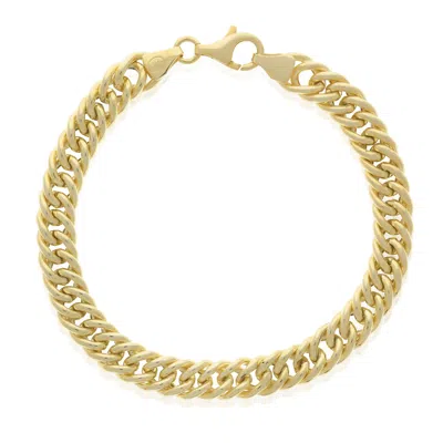 Essentials Jewels Women's Gold Hollow Double Curb Bracelet