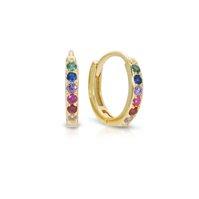 Essentials Jewels Women's Gold Rainbow Huggies