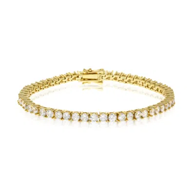 Essentials Jewels Women's Gold Tennis Bracelet 3mm