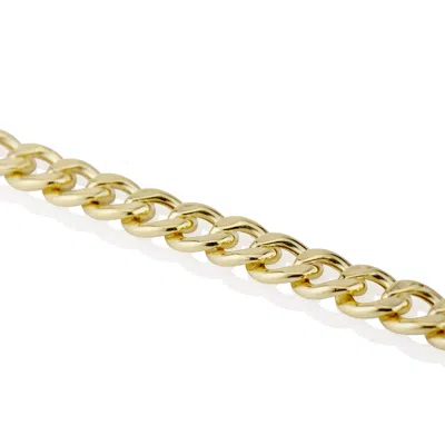 Essentials Jewels Women's Gold Thick Cuban Chain Bracelet