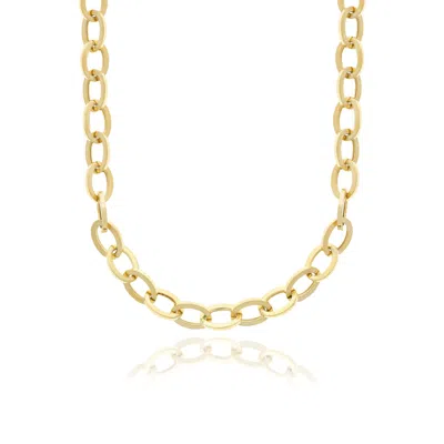 Essentials Jewels Women's Gold Thick Oval Choker