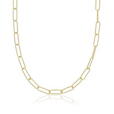 Essentials Jewels Women's Golden Paperclip Necklace