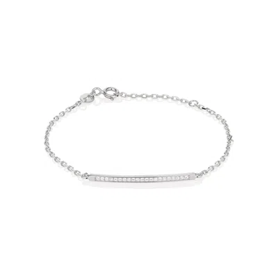 Essentials Jewels Women's Pave Bar Bracelet In Metallic