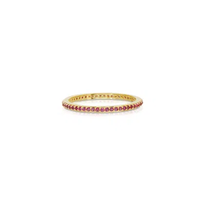 Essentials Jewels Women's Thin Colored Band In Pink