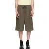 Essentials カーキ Relaxed Drawstring ショートパンツ