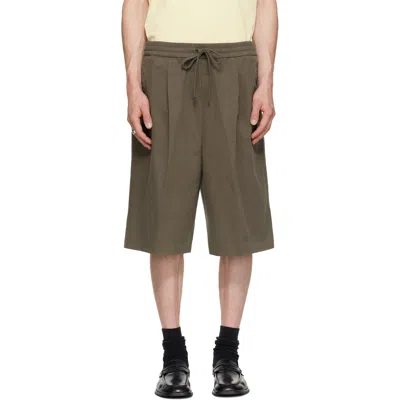 Essentials カーキ Relaxed Drawstring ショートパンツ