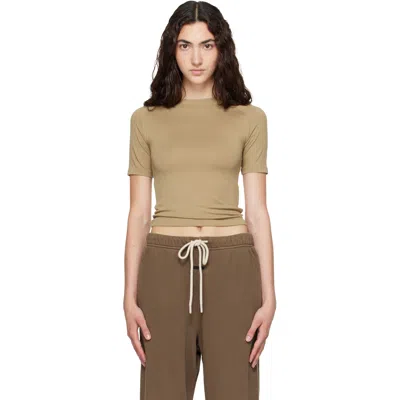 Essentials Khaki Shrunken Baseball T-shirt In Brown