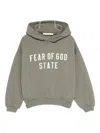 Essentials Kids Gray 90s Fit Fleece Crewneck Sweatshirt In Green