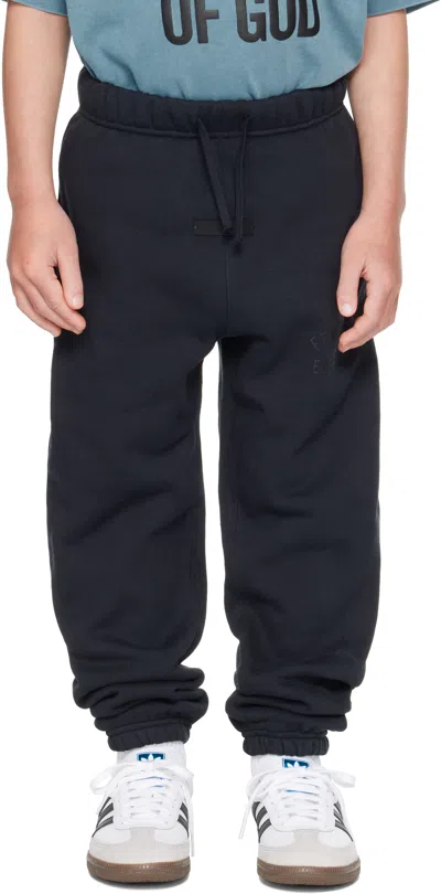 Essentials Kids Beige Classic Sweatpants In Black