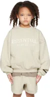 Essentials Kids Beige Fleece Crewneck Sweatshirt In Neutral