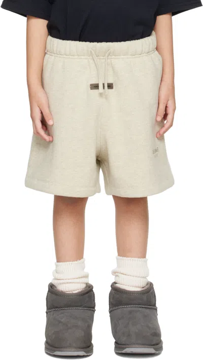 Essentials Kids Beige Fleece Soccer Shorts