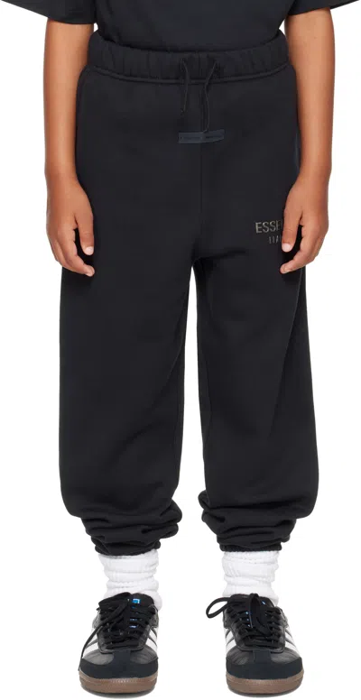 Essentials Kids Black Classic Fit Sweatpants