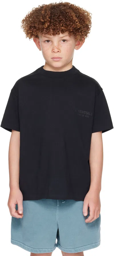 Essentials Kids Black Classic Short Sleeve T-shirt