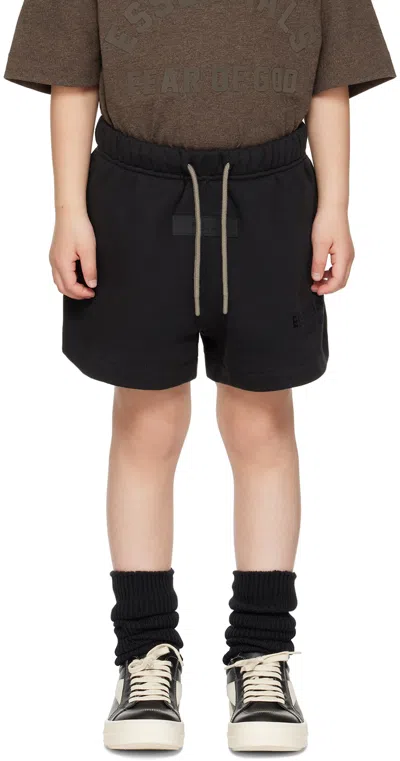 Essentials Kids Black Drawstring Shorts