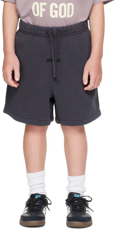Essentials Kids Black Signature Classic Shorts In Blue